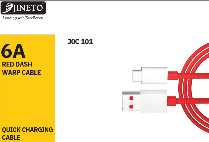 JOC-101 6A RED DASH-WARP TYPE C CABLE