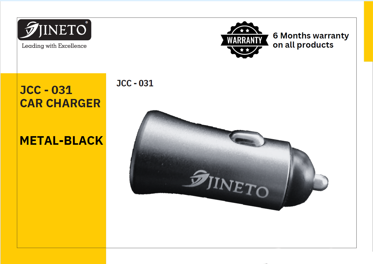 JCC-031 METAL-BLACK CAR CHARGER